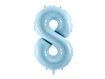 Picture of FOIL BALLOON NUMBER 8 PASTEL BLUE 34 INCH